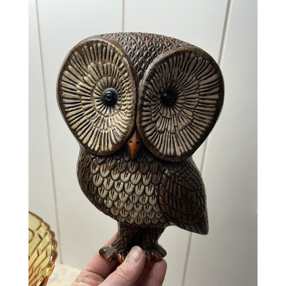 Vtg 1970s Owl Family Resin Foam Mold Wall Gallery Hangings Set of 4 MCM - Picture 8 of 11